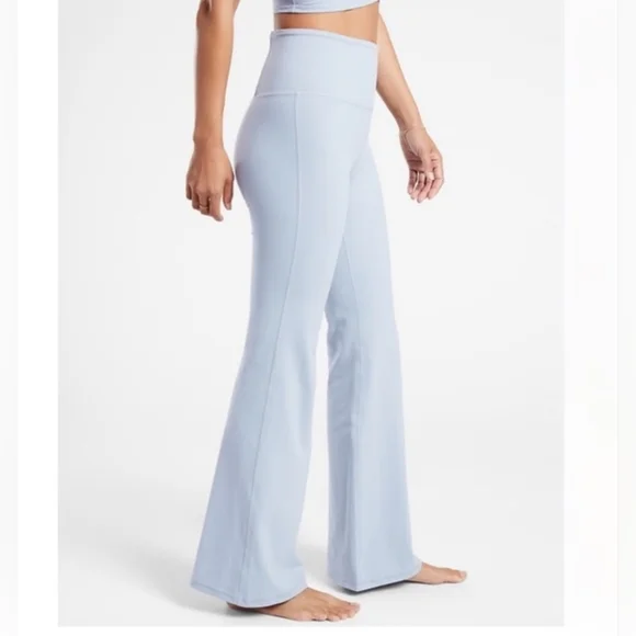 Athleta Elation Flare Pants $109 Light Blue Women Medium Soft Stretch Yoga - Picture 2 of 11